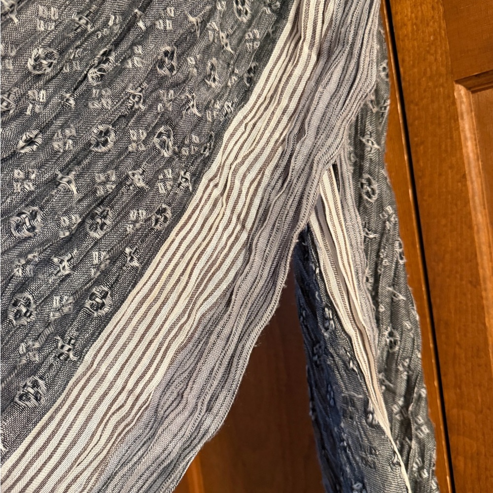 Lightweight Crinkle Scarf in Charcoal Gray - Picture 5 of 5